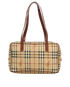 Haymarket Check Tote, &pound;350, Handbags, Brown, Canvas/Leather, Back view